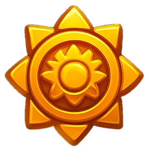 Icon of glowing sun